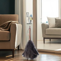 Plumeau de plumes d'autruche au poignée longue, pour le nettoyage de voiture, pour le salon
