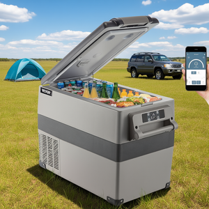Réfrigérateur portable pour voiture Vevor 45L, 12V AC DC, refroidissement par compresseur, commande par application, voyage, camping, usage domestique - Product Image 2