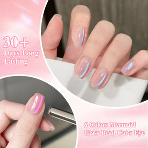 Miss Gooey 6 Kleuren Zeemeermin Kattenoog <span class=keywords><strong>Gel</strong></span> Polish Hoge Pigmentatie <span class=keywords><strong>Gel</strong></span> Nagellak Hema Vrij UV <span class=keywords><strong>Gel</strong></span> Magnetische Nagelkunst Fabriek OEM - Product Image 6