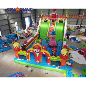 Sıcak satış özel Mario temalı ticari şişme oyun alanı sıçrama ev Combo PVC Blower ile çocuklar için şişme kale parkı - Product Image 3