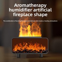 Diffuseur d'arômes et humidificateur silencieux à flamme de cheminée simulée, pulvérisateur de parfum automatique pour la maison et la chambre