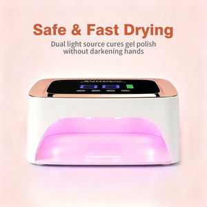 Portable Rechargeable UV LED Nail Lamp <b>Red</b> Light Intelligent Sensor Cordless Gel Polish Curing Lamp Wholesale - Product Image 3