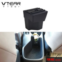 Vtear pour Kia Rio GT 2018-2020, accoudoir en cuir PU ABS, porte-gobelet, organisateur de rangement pour console centrale, accessoires intérieurs de voiture