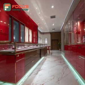 Vitrina de Joyería de Lujo de Alta Gama, Superficie Pulida, Mostrador de Exhibición Comercial para Tiendas - Product Image 6