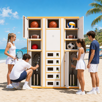 Casier intelligent modulaire assemblé avec serrure électronique pour le rangement des effets personnels des étudiants et des articles de sport à louer sur le campus