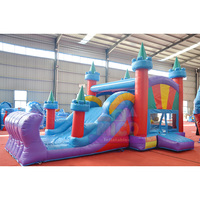 Grand château gonflable commercial en PVC coloré pour intérieur et extérieur, idéal pour la location de fêtes, certifié CE, pour enfants et adultes