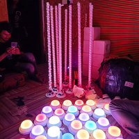 Vente directe d'usine, nouveaux designs, base de lampe LED réglable à changement de couleur RVB, accessoires réutilisables, base de lampe de table LED 3D, IP65