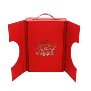 Caja de Regalo de Cartón Rígido Magnética de Doble Apertura de Lujo para Licores, Champán, Whisky y Vino, con Asa - Product Image 4