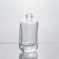 Botol kaca buram transparan 30ml, dengan tutup sekrup, kemasan alas bedak mewah Makeup