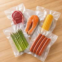 Sacs sous vide transparents texturés imprimés sur mesure pour la viande, les fruits de mer, le stockage congelé, haute barrière, vente en gros, directement de l'usine