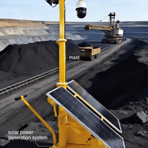 Tour d'éclairage mobile 4G avec caméra thermique pour la surveillance périmétrique des parcs industriels et des entrepôts - Product Image 1
