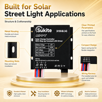 Contrôleur solaire Sukite Precise MPPT Boost 24160 24V 160W 15A avec capteur de lumière intégré pour système solaire hors réseau