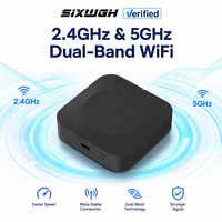 SIXWGH Tuya Mini Hub, Gateway Inteligente de Doble Banda 2.5g y 5g Wifi BLE, Gateway Inteligente para Hogar Inteligente de Largo Alcance, Compatible con Alexa
