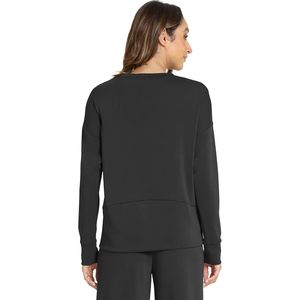 Women's Crewneck Sweatshirt Lightweight <b>Long</b> <b>Sleeve</b> <b>Top</b> Black Plus Size Comfort Fit Casual Wear Hoodies - Product Image 4