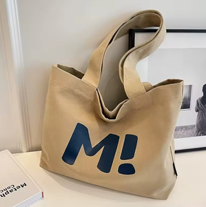 Women's Fashion Multi functional Portable Customizable <b>Large</b> Capacity Cotton <b>Canvas</b> Handbag Customized Logo Zipper Shopping <b>Bag</b> - Product Image 2