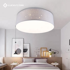 LUCKYSTAR Hot Sale Fixtures Round Fabric <strong>Shell</strong> Lamp 22W CCT IR LED Ceiling Lighting for Smart Home <strong>Light</strong> - Product Image 4