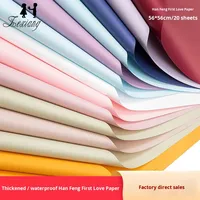 Kertas Pembungkus Bunga Matte Tahan Air Tebal Gaya Korea Elegan Warna Solid First Love Ouya