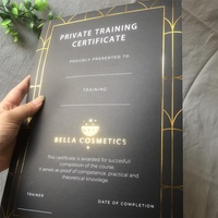 Certifications de papier d'estampage à chaud de luxe personnalisées certificat de formation privé