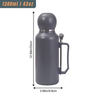 Thermos à Yerba Mate personnalisé de 1300 ml, gourde isotherme en acier inoxydable avec logo laser