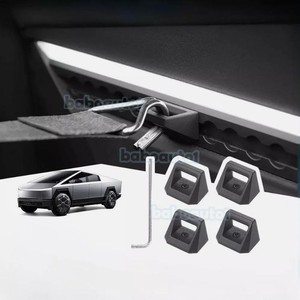 Crochets de fixation pour Cybertruck L, lot de 4, en alliage d'aluminium, pour montage sur rail de benne, pour mise à niveau et rénovation - Product Image 5