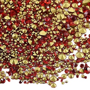 Strass en verre Oleeya à dos pointu, tailles assorties, perles de cristal en vrac en gros pour bijoux, ongles et accessoires DIY - Product Image 4