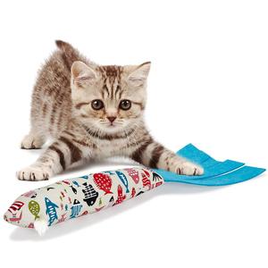 Commercio all'ingrosso pesce realistico tela interattiva gatto farcito giocattolo interattivo per la pulizia dei denti Catnip giocattolo interattivo - Product Image 2