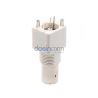 Connecteur BNC femelle, montage sur circuit imprimé, droit, blanc, PVC, balun, RF coaxial, accessoires de vidéosurveillance, câble jack, connecteur BNC