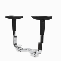 Chaise d'hôpital multifonctionnelle ESD antistatique moderne, réglable, ergonomique, pivotante, avec accoudoirs en cuir synthétique