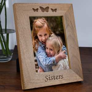 Decoration Solid Wood <strong>Photo</strong> <strong>Frame</strong> Butterfly Carved Gift Personalised Wooden Picture <strong>Frame</strong> for <strong>Sister</strong> Friends Home Decor - Product Image 5