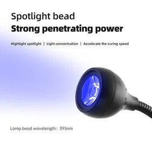 โคมไฟเล็บ LED, แหล่งจ่ายไฟ USB, โคมไฟเล็บแบบคลิปหนีบ, ดีไซน์คลิปหนีบแบบสายคล้องคอหงส์, หมุนได้ 360 องศา, แฮนด์ฟรี, เจลขัดเงา - Product Image 4