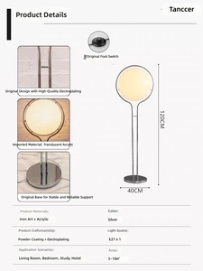Lampada da Terra Moderna Nordica dal Design Semplice e Artistico per Soggiorno e Camera da Letto - Product Image 4