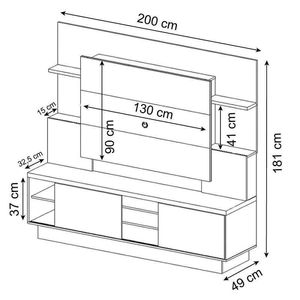 Mobile TV <span class=keywords><strong>Moderno</strong></span> di Lusso a Parete con Supporto Fluttuante per <span class=keywords><strong>Soggiorno</strong></span>, Camera da Letto, Appartamento, Hotel, con Funzioni di Archiviazione, Adatto per TV da 65+ Pollici - Product Image 2
