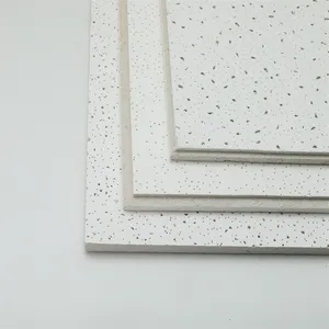 Suspended False Ceiling Board Acoustic Panels Ceiling Hotel For Hospital Mineral Fiber Ceiling Tile Black