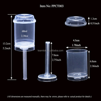 Récipients réutilisables en plastique transparent Push Pop pour gâteaux Push Pops Shooters avec couvercle pour moule à crème glacée pour dessert