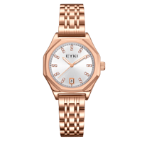 EYKI Nouveau Design Fashion Girls Watch Mouvement à quartz Montre en acier inoxydable Classique étanche pour femmes