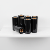 Coditeck TTR CK16 110mm*300m Pita Karbon Berbasis Resin Super Kuat untuk Transfer Termal, Kompatibel dengan Printer Label HP