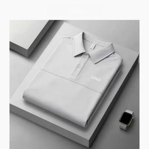 Camisetas de Golf Lisas de Alta Calidad para Hombre, con Logotipo Personalizado, Patrón Sólido, Tejido de Poliéster/Algodón, Logotipo Bordado, Manga Corta - Product Image 1