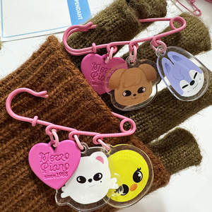 Spot Stray Kids <b>Anime</b> Cartoon PVC Acrylic Double-Sided Plastic <b>Keychain</b> with UV Printing Pendant Surroundings - Product Image 2