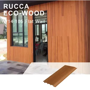 Foshan Ruccawood WPC/Wood Plastic Composite Parete Rivestimenti Edili In Legno per Interni/Esterno Della Decorazione Della Casa di 120*10 millimetri