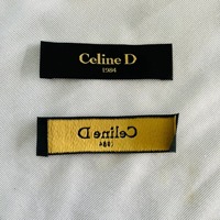 Etiquettes de luxe en coton pour vêtements Etiquettes d'entretien de vêtements personnalisées Etiquettes de vêtement Etiquettes tissées de grande taille Etiquettes de marque de chaussures imprimées Chaussures Dc