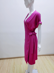 Al por mayor <span class=keywords><strong>moda</strong></span> mujer dama vestido de cuello-V Sexy Bodycon Maxi de color sólido dividir verano casual vestidos - Product Image 4