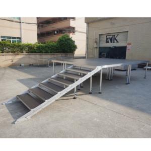 Escenario Portátil Telescópico de Aluminio con Altura Ajustable, Fácil Montaje, Superficie Antideslizante, Certificado CE, para Conciertos al Aire Libre - Product Image 3