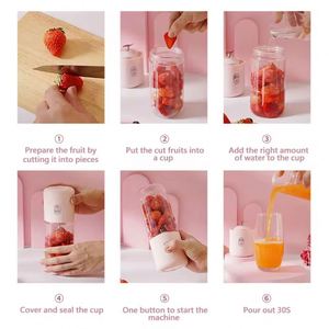 Home Accessories Electric Mini Usb 6 Blades Cup <b>Machine</b> Fruit Kitchen Tools Portable Blender Juicer - Product Image 3
