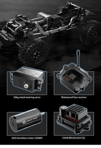 <span class=keywords><strong>Auto</strong></span> RC MJX H12Y Scala 1/12, Giocattolo Telecomandato <span class=keywords><strong>Nero</strong></span>, Camion RC Brushless con Accessori in Metallo, Veicolo Fuoristrada da Arrampicata - Product Image 4