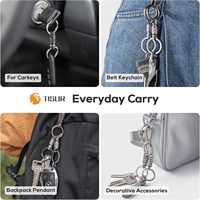 Vente en gros, promotion : Porte-clés robuste en titane à déconnexion rapide, conception à pression pour pendentif de sac à dos, faible MOQ