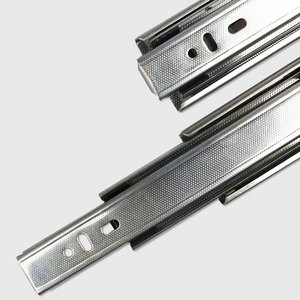 Riel telescópico SSR de extensión total con cierre suave y 3 pliegues, con rodamientos de bolas, para cajones de gabinetes - Product Image 3