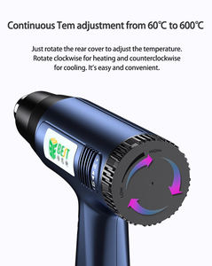 Pistolet à air chaud à réglage de température progressif, pistolet <span class=keywords><strong>thermique</strong></span> de qualité industrielle, <span class=keywords><strong>souffleur</strong></span> <span class=keywords><strong>thermique</strong></span> pour l'emballage rétractable, sécheuse pour outils de soudage - Product Image 2