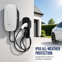 Nouvelle borne de recharge pour voiture électrique NECS 3018 7kW AC 32A, boîtier en plastique CE, RFID Type 2, pour appartement, parking
