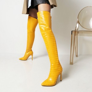 Cuissardes Sexy Bottes Botas Para Mujer Peep <b>Toe</b> Over the Knee Thigh High Boots for Women SM High Heels - Product Image 3