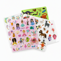 Livre d'autocollants en silicone personnalisable avec images, réutilisable, multi-thèmes, autocollants DIY, jouets éducatifs, livre créatif pour enfants